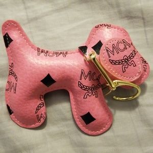 mcm dog keychain